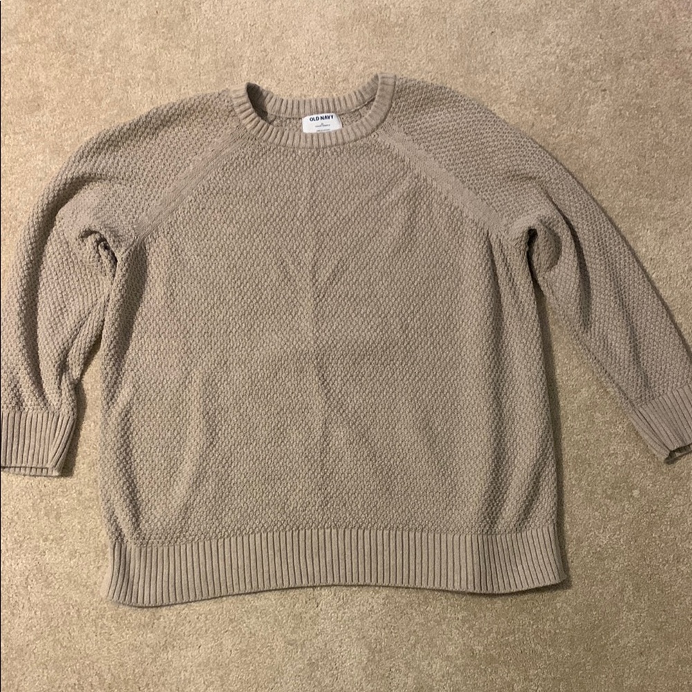 Old Navy Tan Crew Neck Sweater